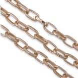 Zdjęcie - Rose gold łańcuch aluminiowy owal rzeźbiony